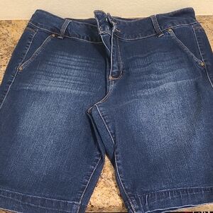 Dark Blue Denim Shorts